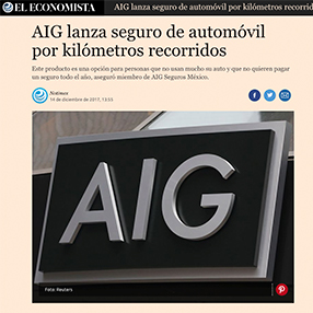 Seguro por kilometro - el economista - AIG lanza seguro de auto por kilómetros recorridos